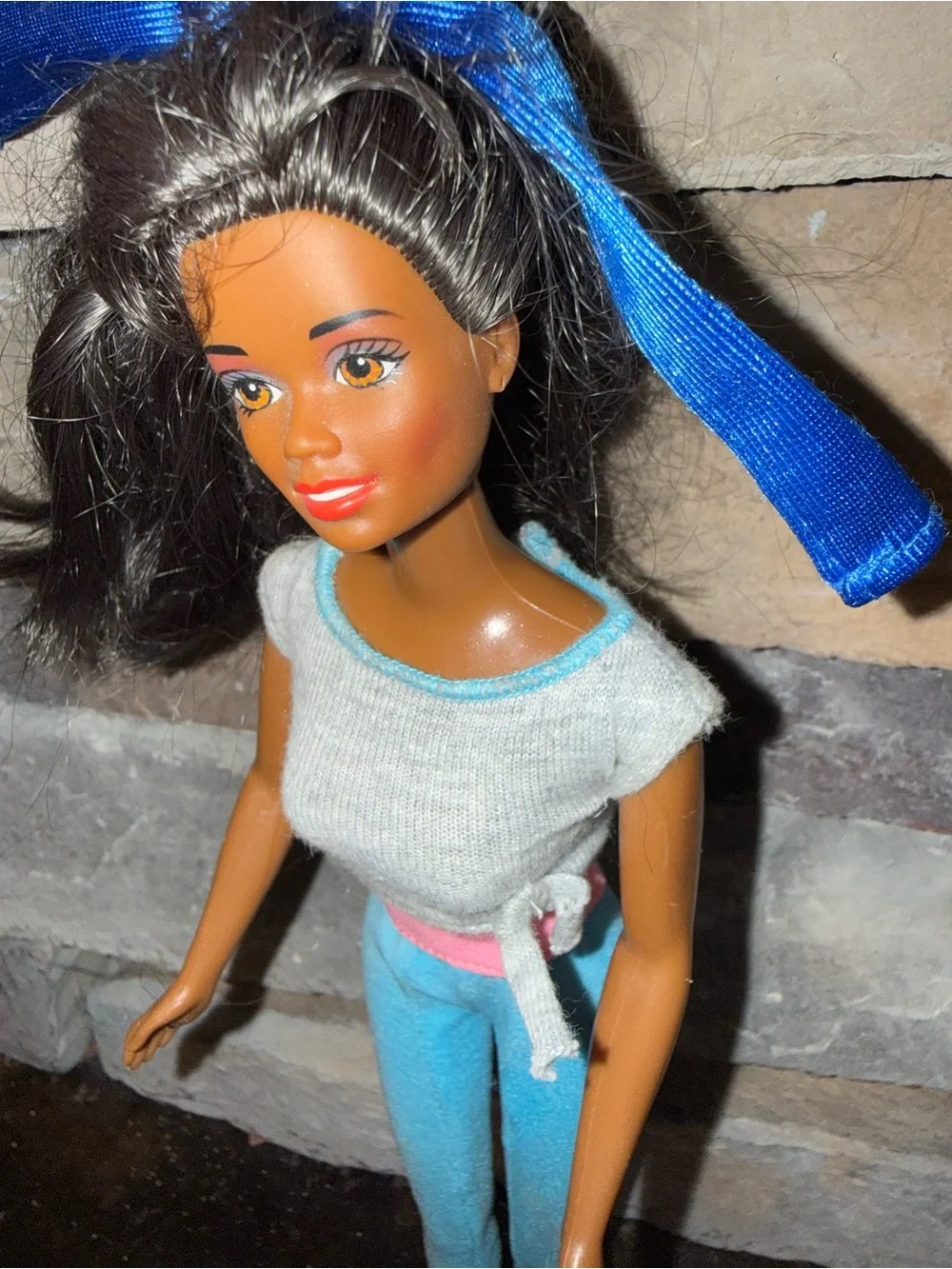 Barbie Christy doll long hair dancing Barbie in casual outfit Vinatge hair bow